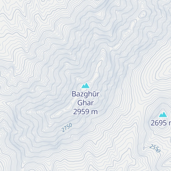 Map of Bazghūr Ghar