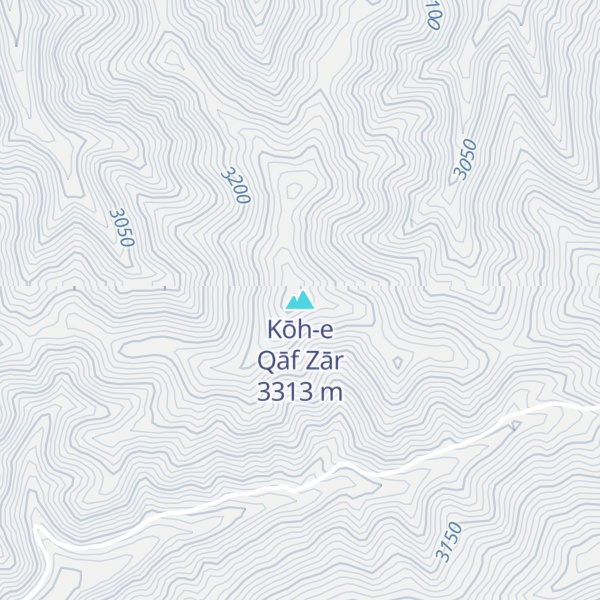 Map of Kōh-e Qāf Zār