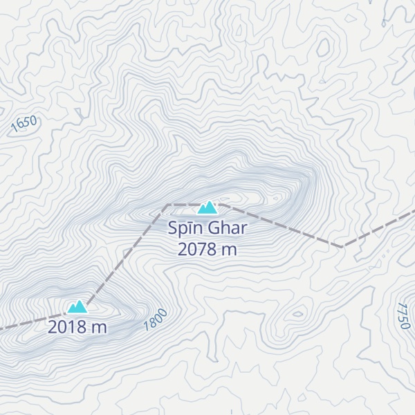 Map of Spīn Ghar