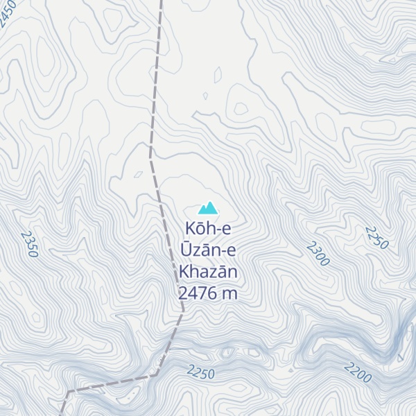 Map of Kōh-e Ūzān-e Khazān