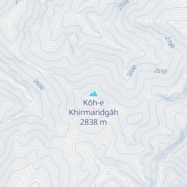 Map of Kōh-e Khirmandgāh