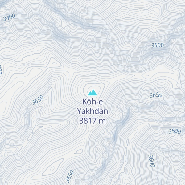 Map of Kōh-e Yakhdān