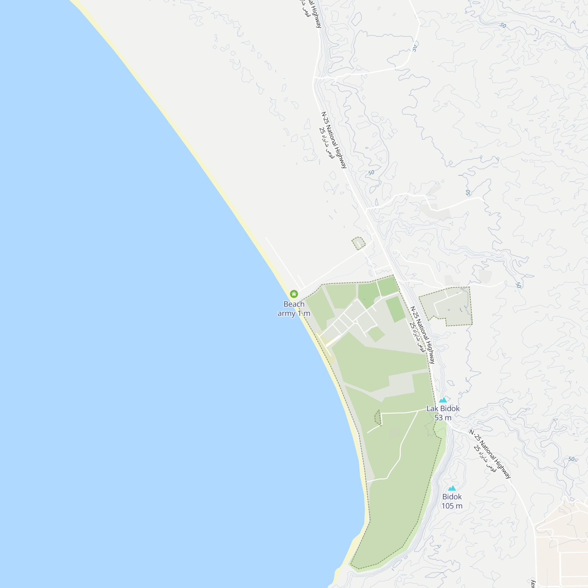 Beach army map
