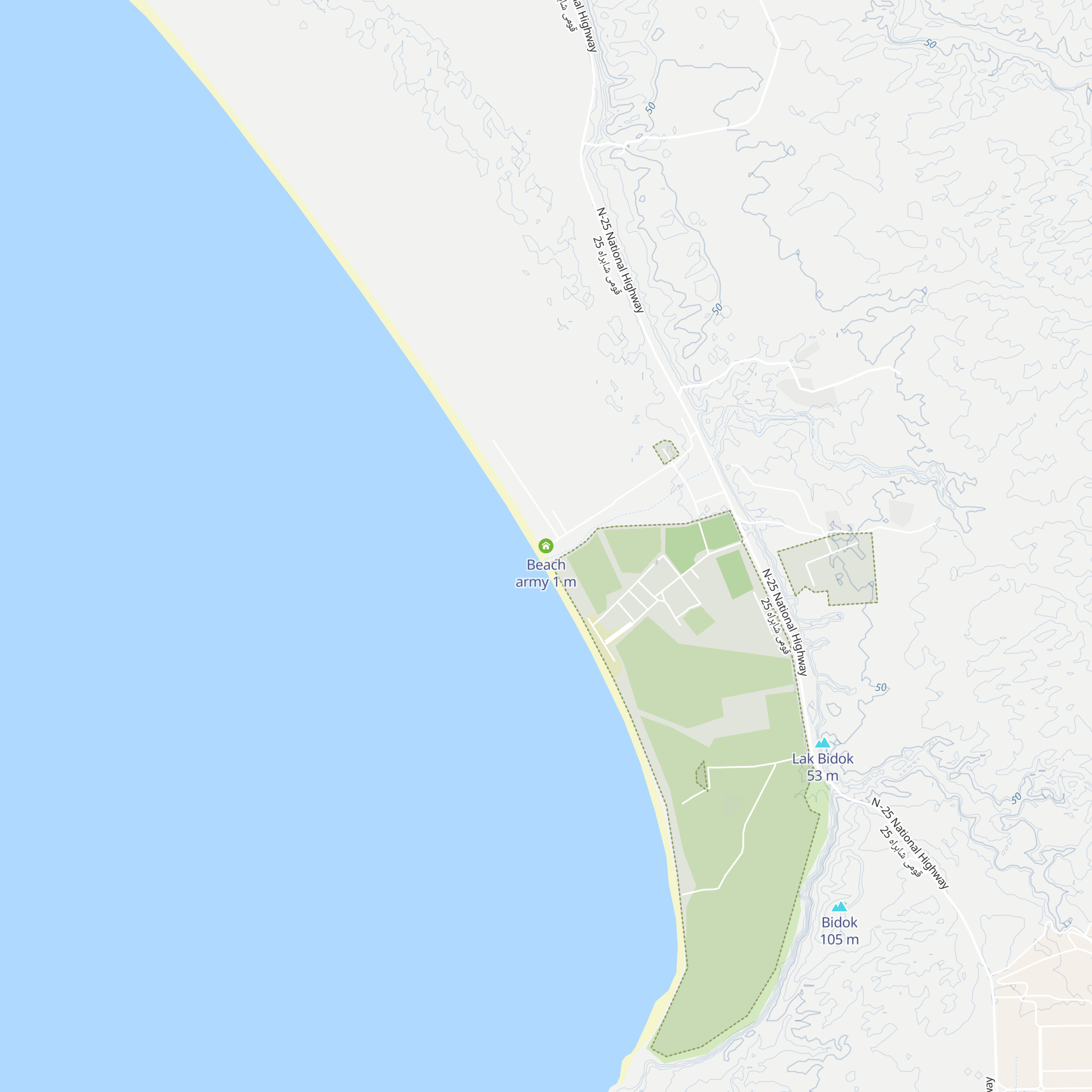 Beach army map