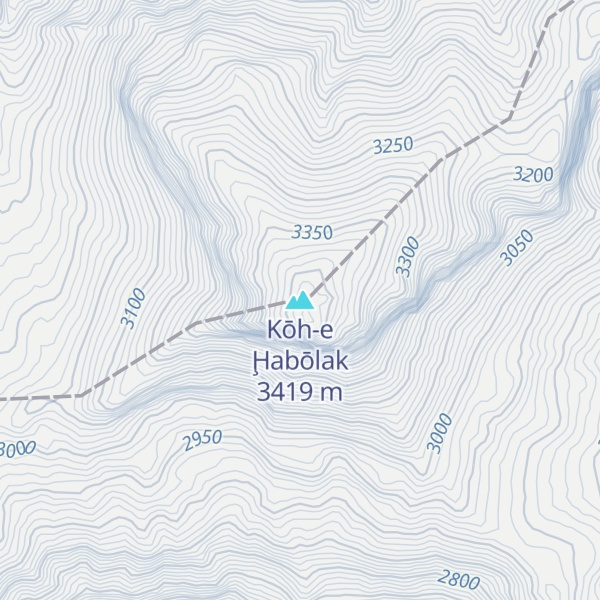 Map of Kōh-e Ḩabōlak