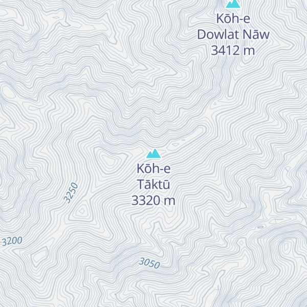 Map of Kōh-e Tāktū