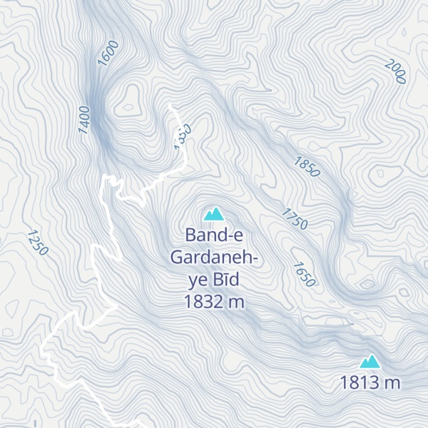 Map of Band-e Gardaneh-ye Bīd