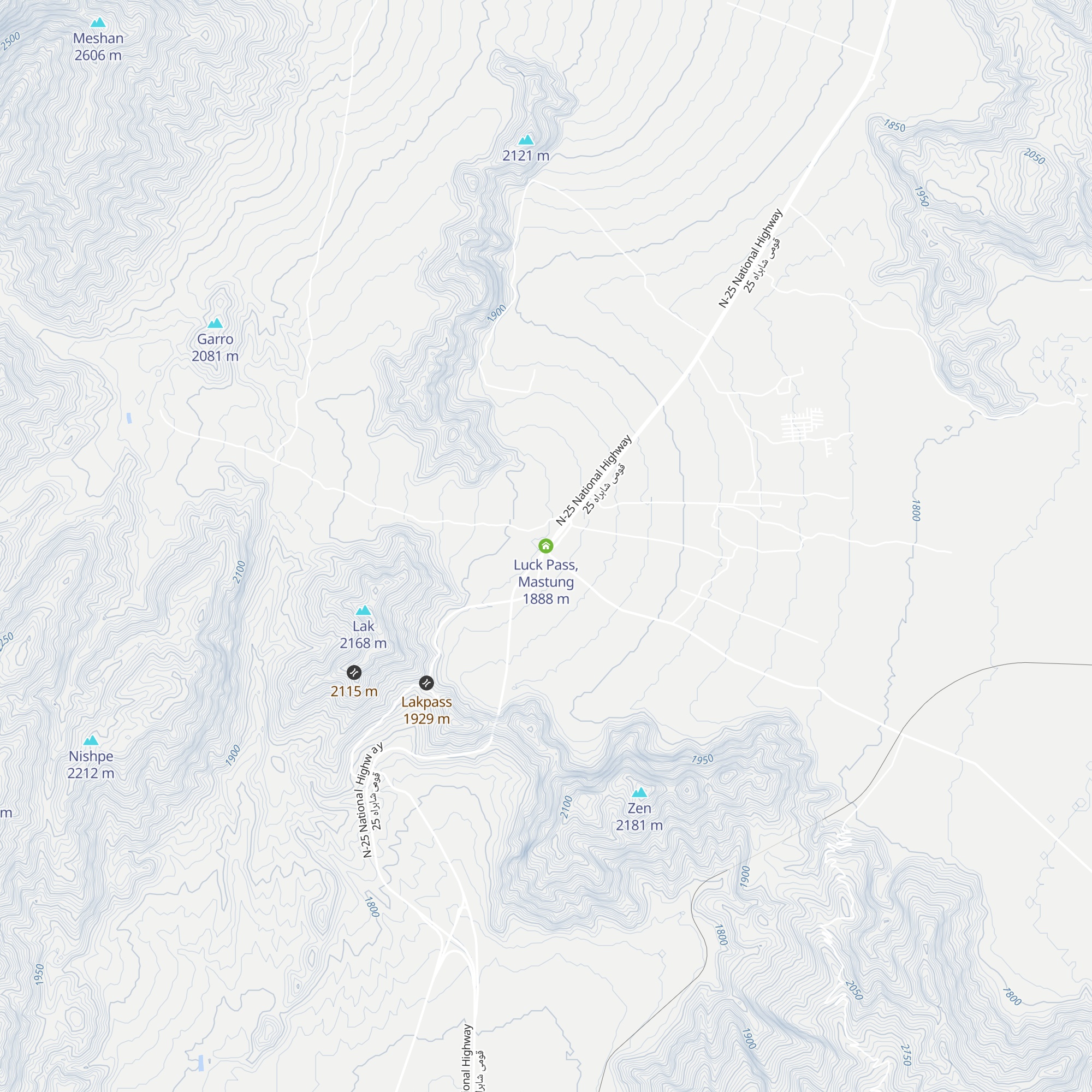 Luck Pass, Mastung map