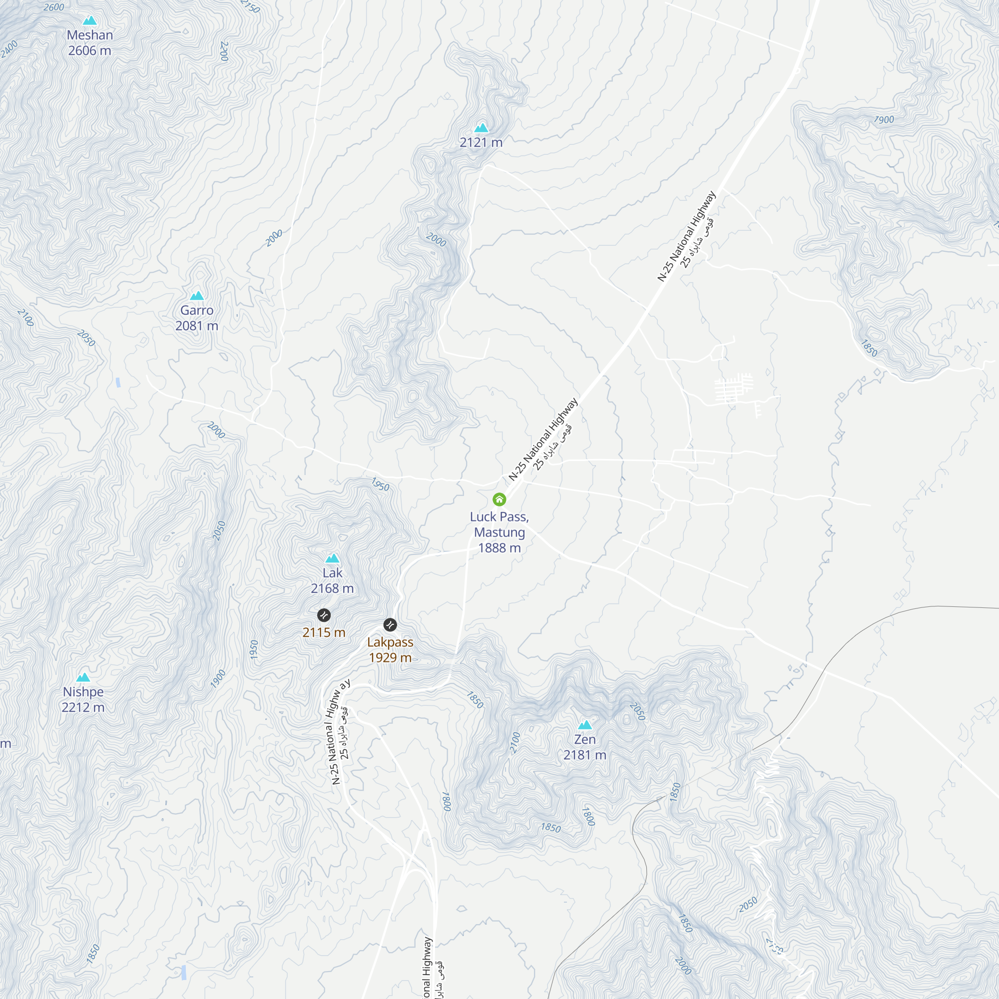 Luck Pass, Mastung map