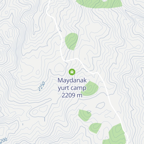 Map of Maydanak yurt camp