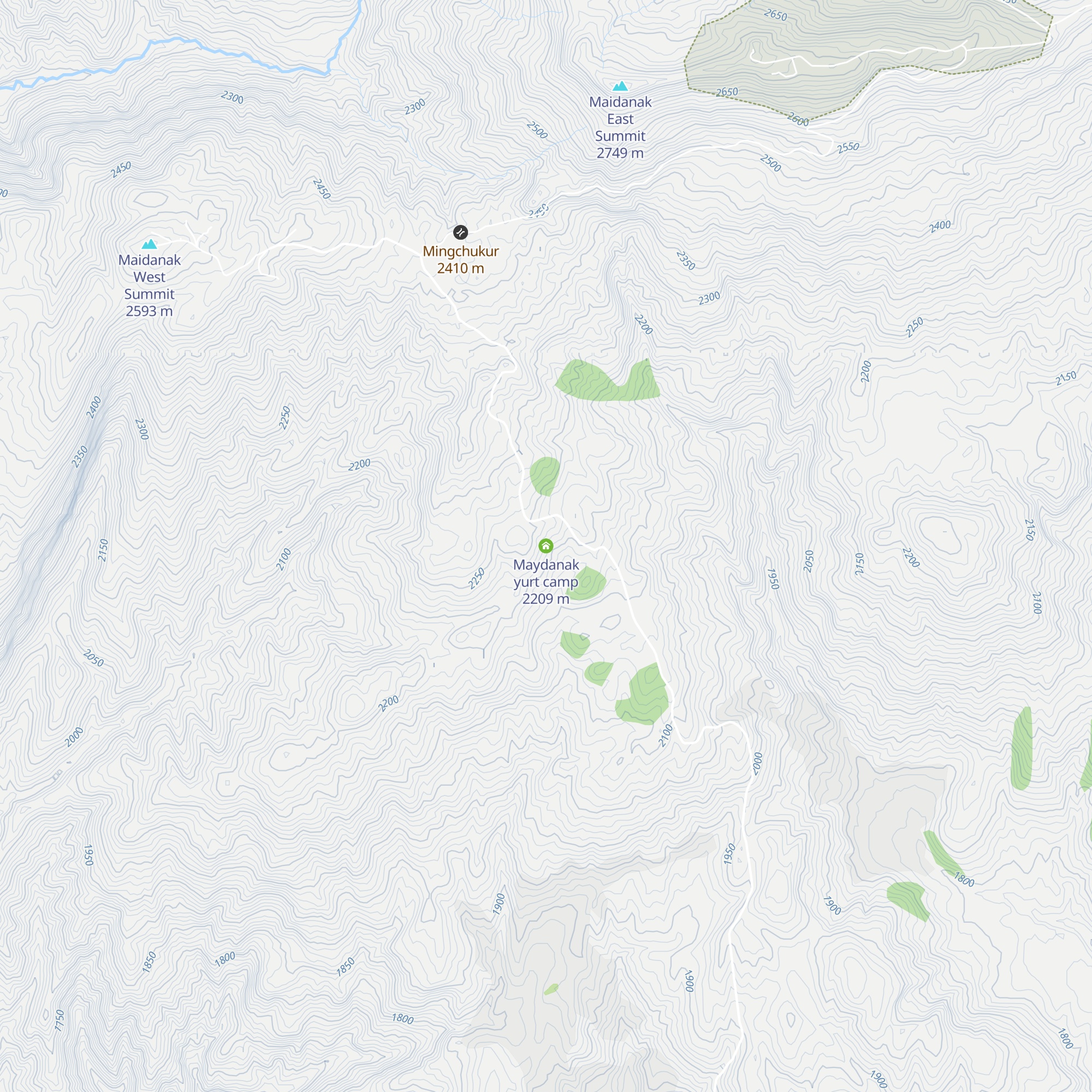 Maydanak yurt camp map