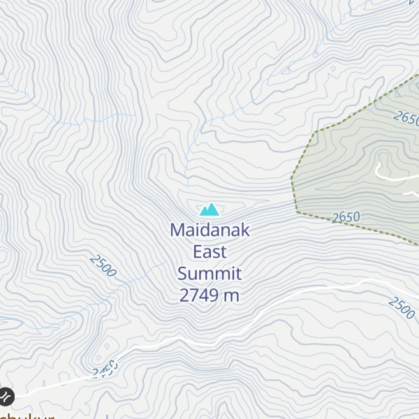 Map of Maidanak East Summit