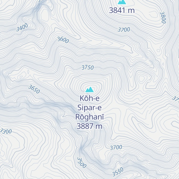 Map of Kōh-e Sipar-e Rōghanī