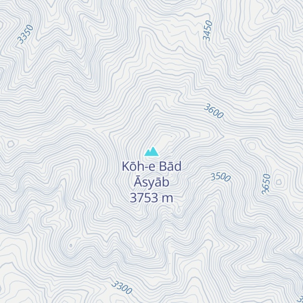 Map of Kōh-e Bād Āsyāb