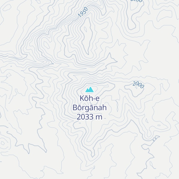 Map of Kōh-e Bōrgānah