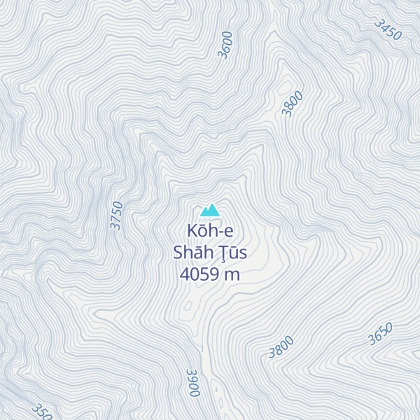 Map of Kōh-e Shāh Ţūs