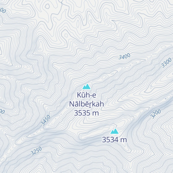 Map of Kūh-e Nālbēṟkah