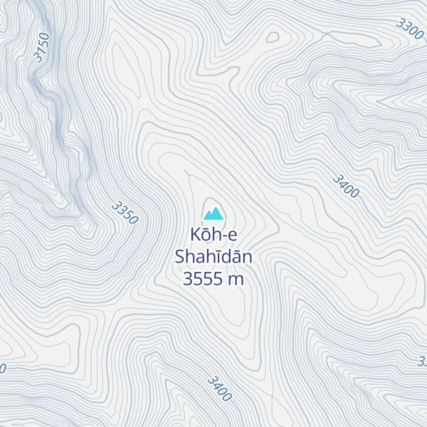 Map of Kōh-e Shahīdān