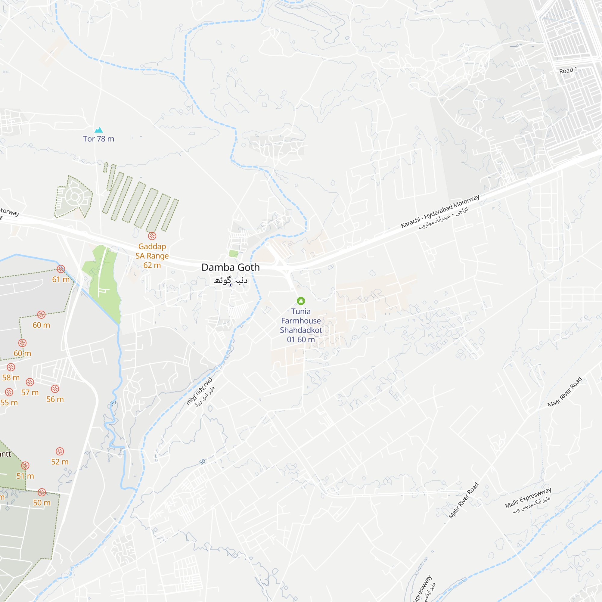 Tunia Farmhouse Shahdadkot 01 map