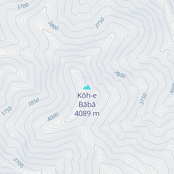 Map of Kōh-e Bābā