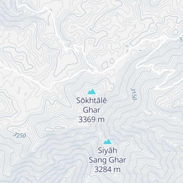 Map of Sōkhtālē Ghar