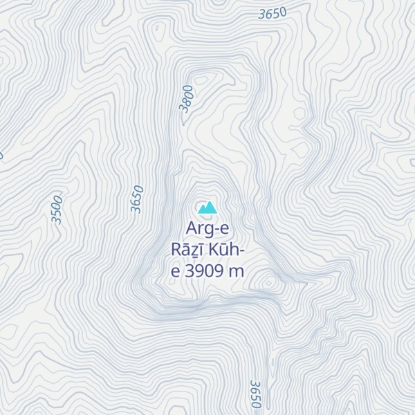 Map of Arg-e Rāẕī Kūh-e