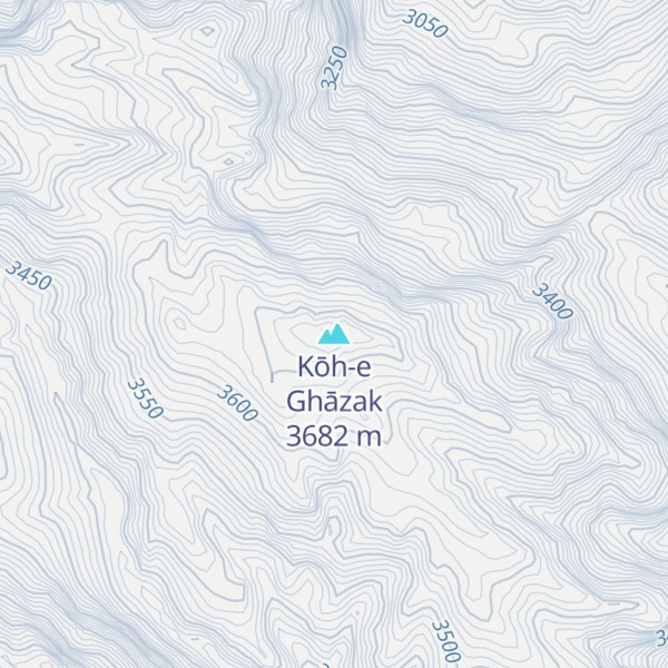 Map of Kōh-e Ghāzak