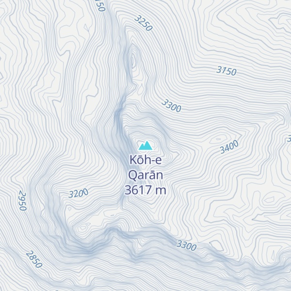Map of Kōh-e Qarān