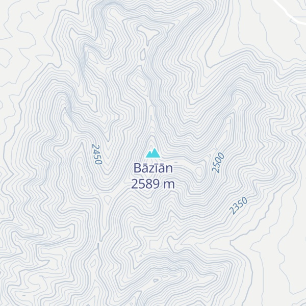 Map of Bāzīān