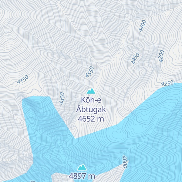 Map of Kōh-e Ābtūgak