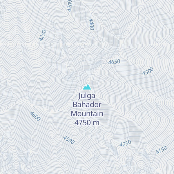 Map of Julga Bahador Mountain