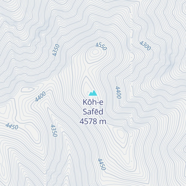 Map of Kōh-e Safēd