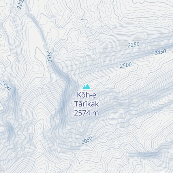 Map of Kōh-e Tārīkak