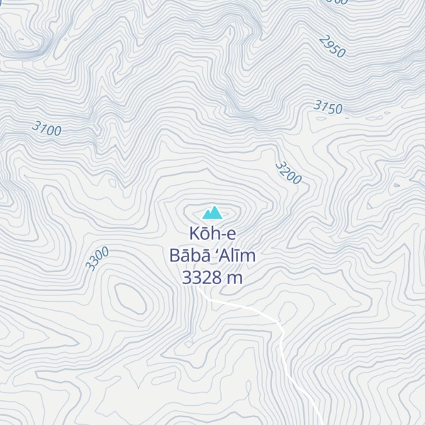 Map of Kōh-e Bābā ‘Alīm