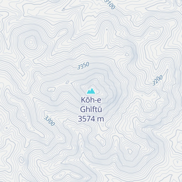 Map of Kōh-e Ghīftū