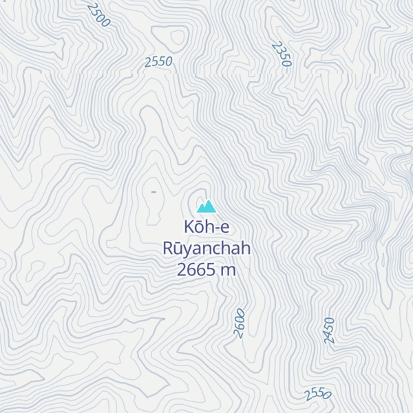 Map of Kōh-e Rūyanchah