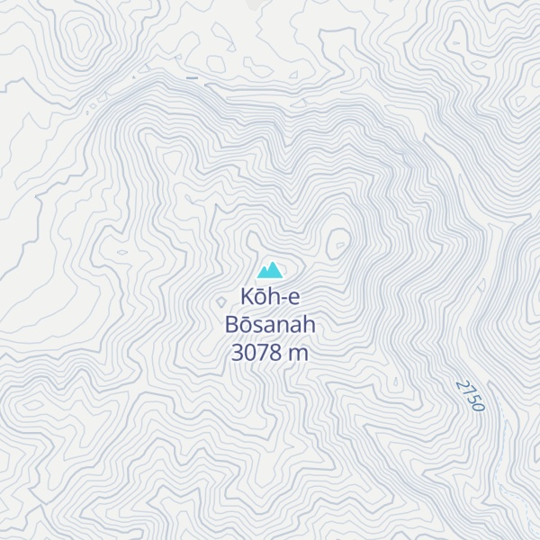 Map of Kōh-e Bōsanah