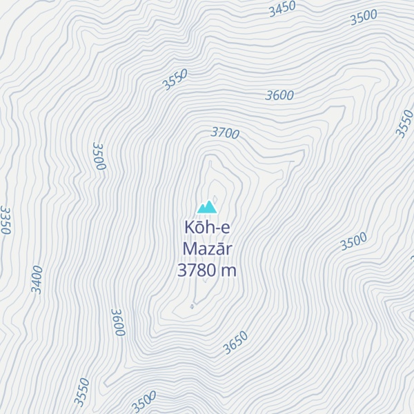 Map of Kōh-e Mazār