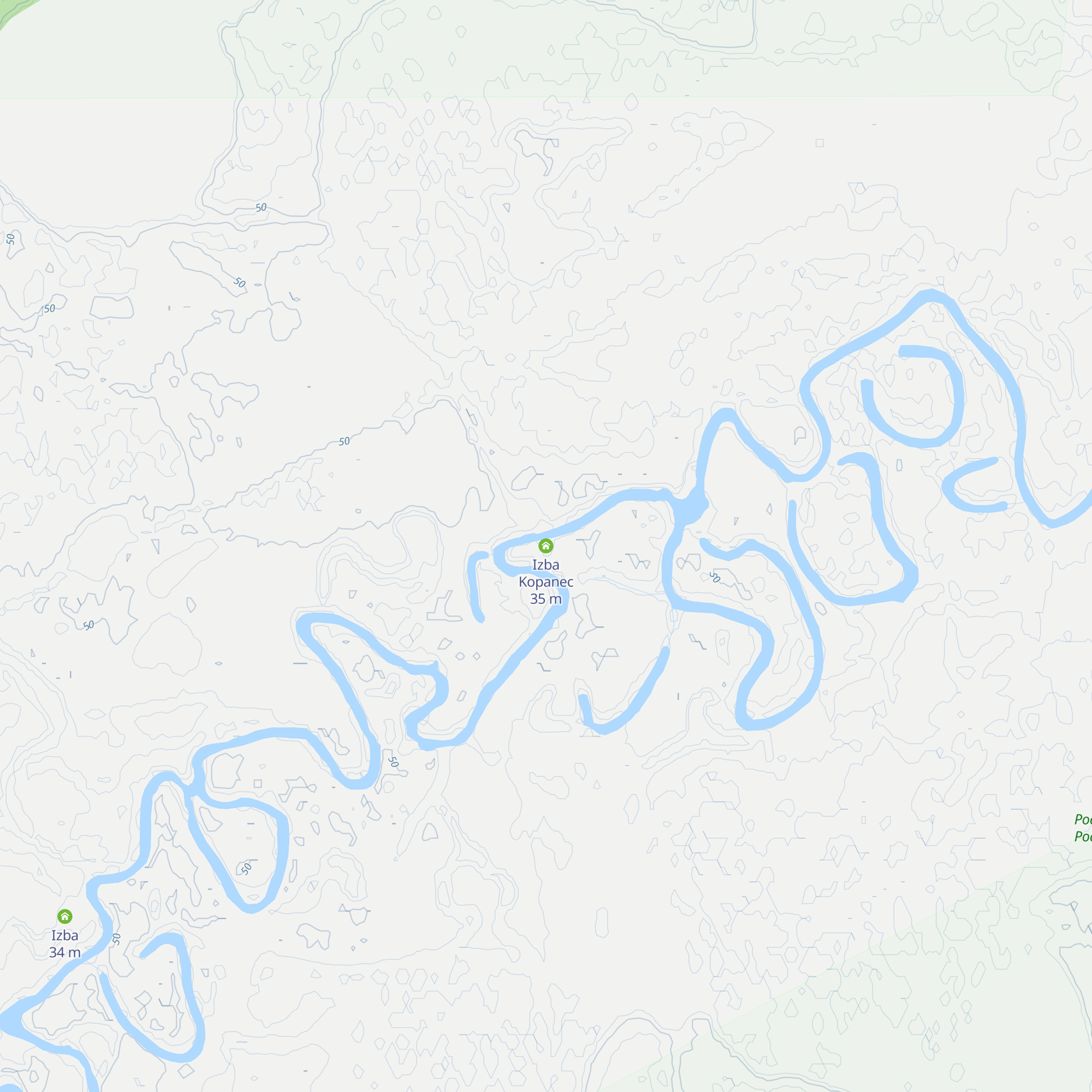 Izba Kopanec map