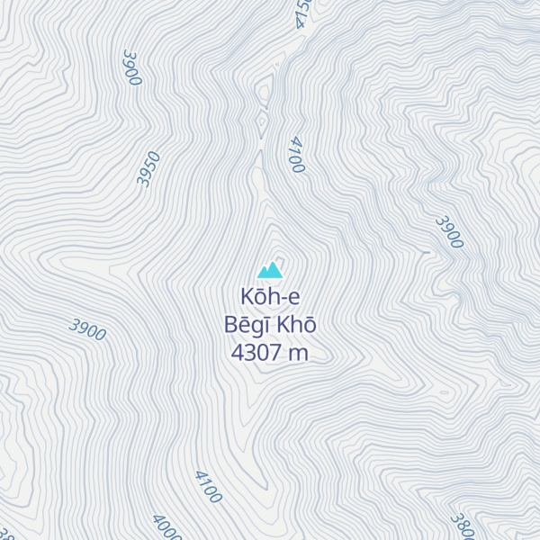 Map of Kōh-e Bēgī Khō