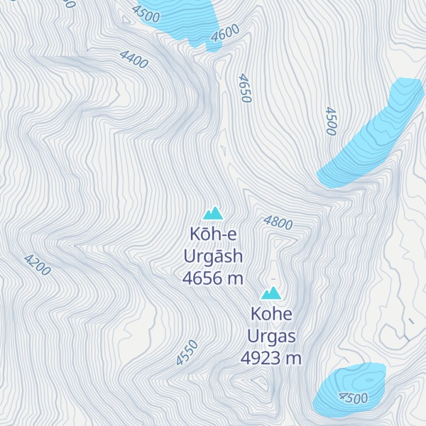 Map of Kōh-e Urgāsh