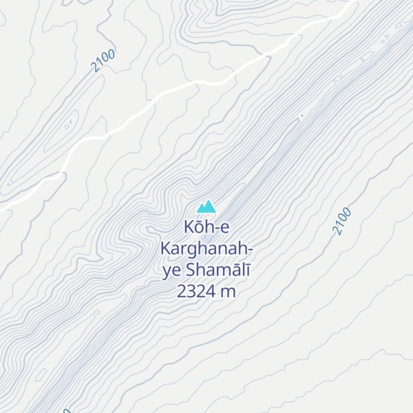 Map of Kōh-e Karghanah-ye Shamālī