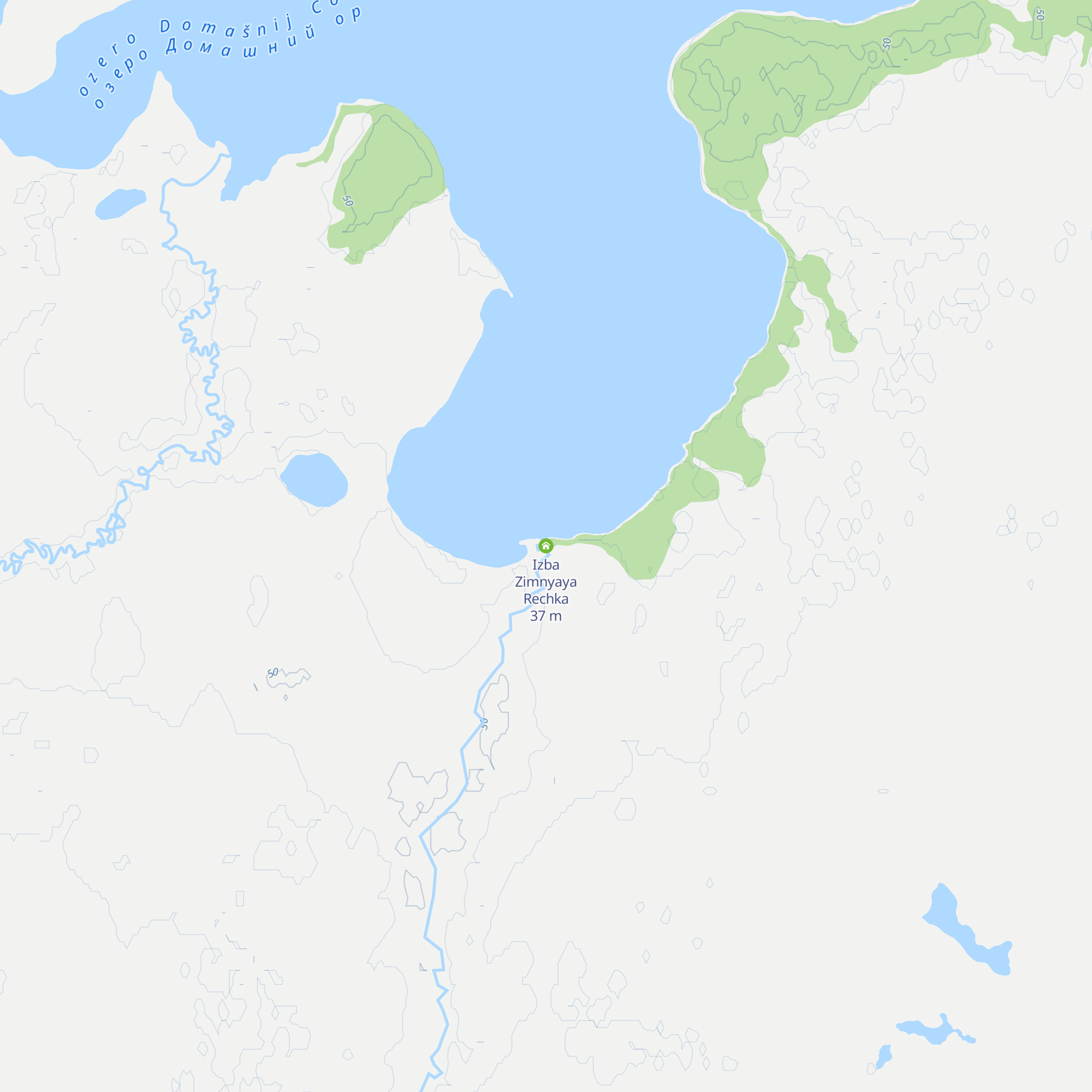 Izba Zimnyaya Rechka map