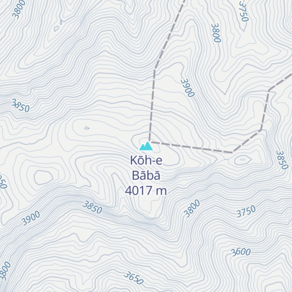 Map of Kōh-e Bābā