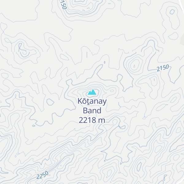 Map of Kōṯanay Band