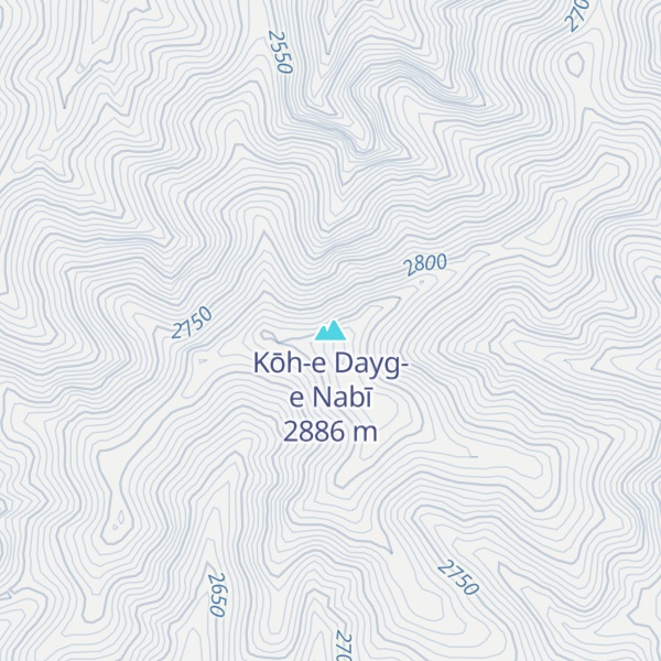 Map of Kōh-e Dayg-e Nabī