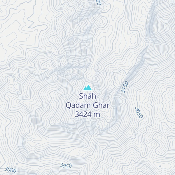 Map of Shāh Qadam Ghar