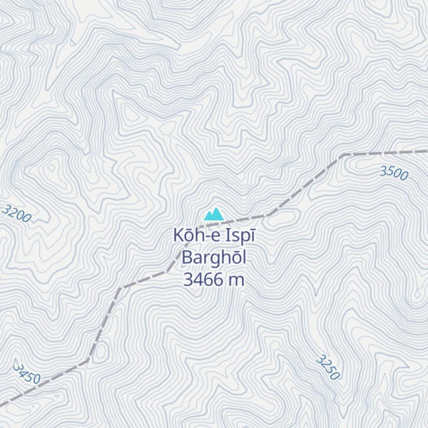 Map of Kōh-e Ispī Barghōl
