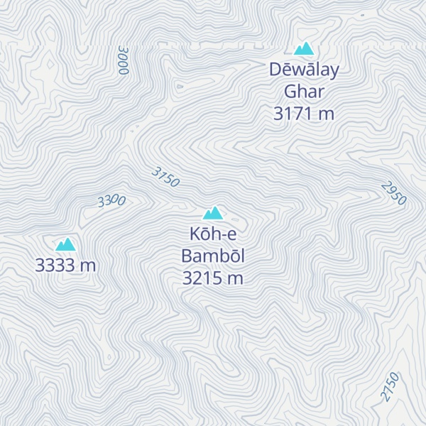 Map of Kōh-e Bambōl