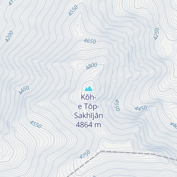 Map of Kōh-e Tōp-Sakhījān